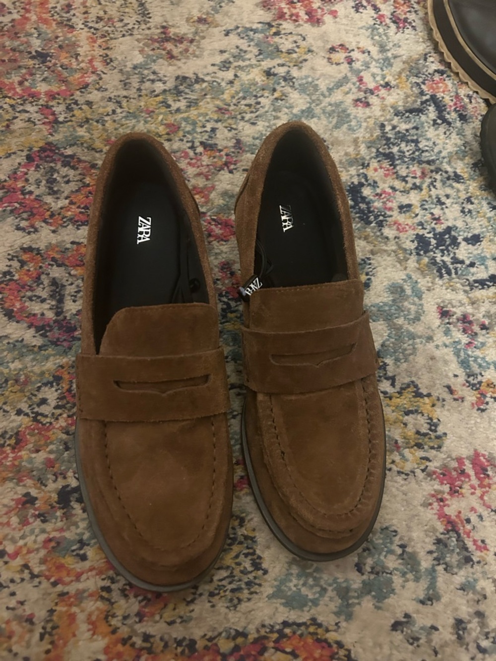 Zara Genuine Suede Leather Penny Loafers |Classic Minimalist| Like New| 7.5